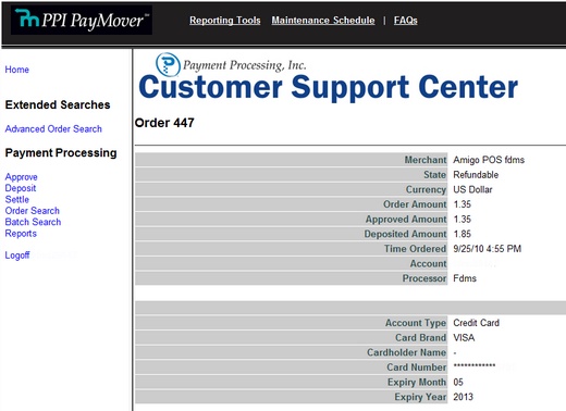 PPI Paymover Transaction Details